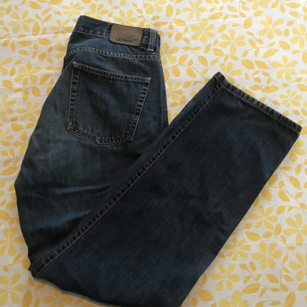 Authentic Lacoste Dark Blue Jeans Men’s - Picture 2 of 7